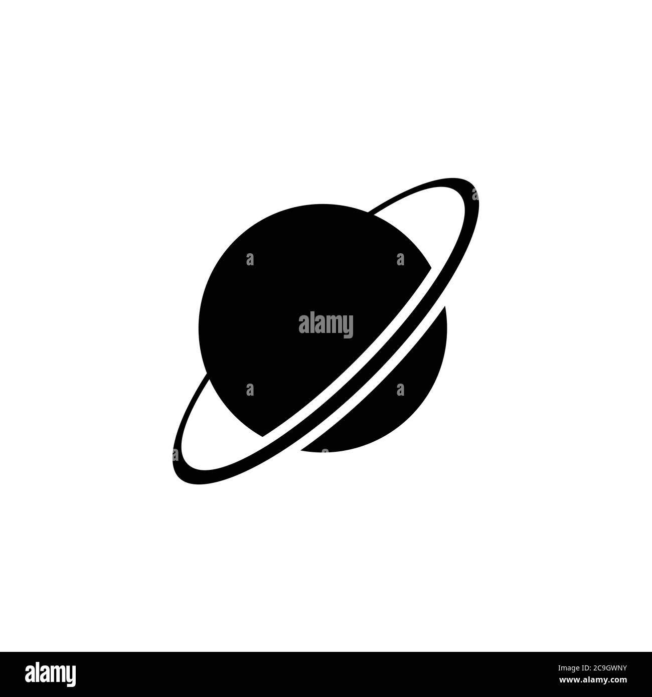 Uranus planet icon vector. Uranus planet simple sign, logo. Stock Vector