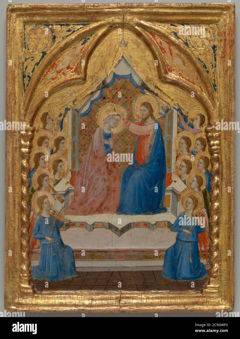 Jacopo del Casentino The Coronation of the Virgin Stock Photo Alamy