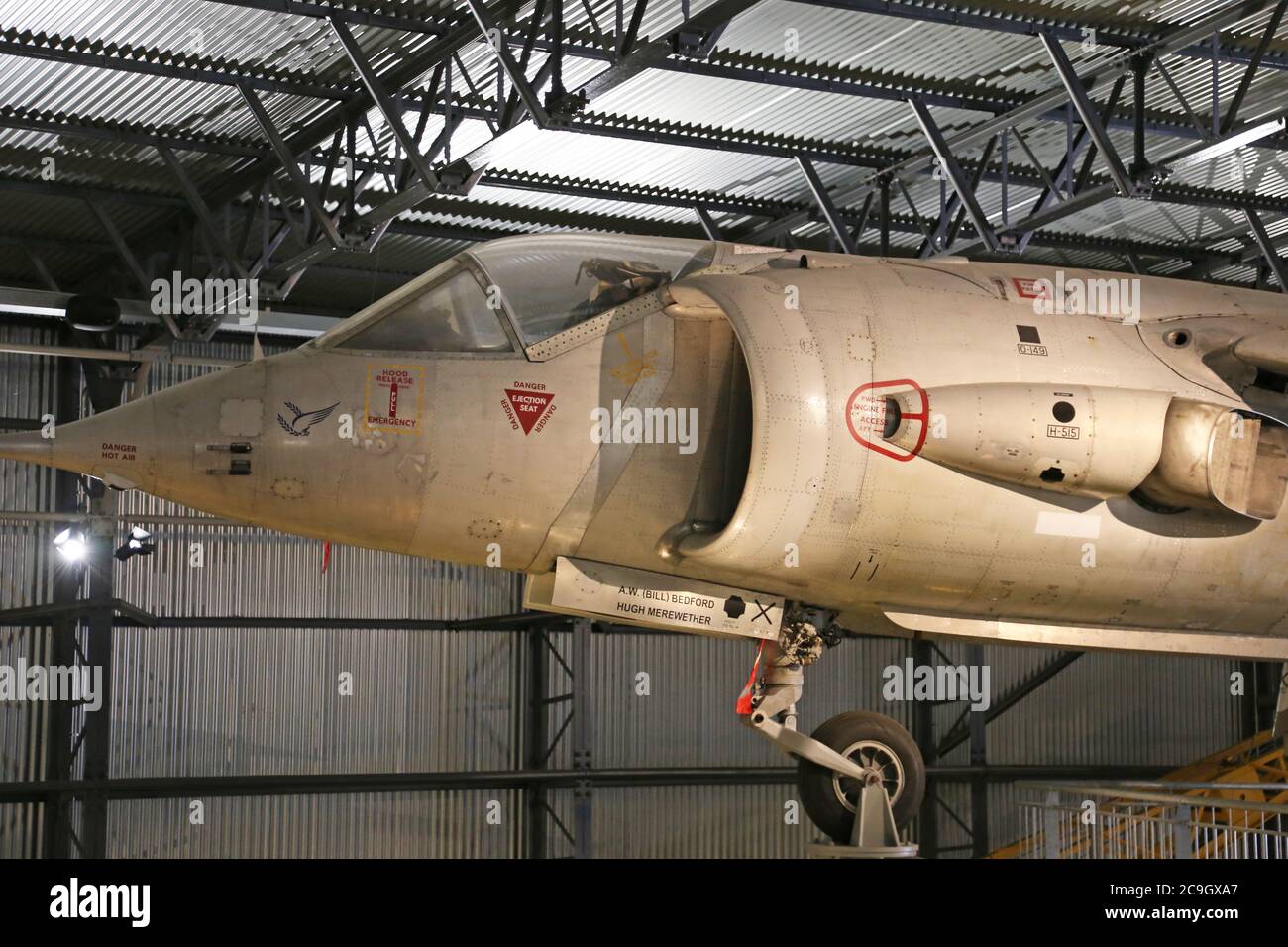 Hawker P.1127 (Harrier prototype). Brooklands Museum re-opens after Covid19 lockdown, 1st Aug 2020. Weybridge, Surrey, England, Gt Britain, UK Europe Stock Photo