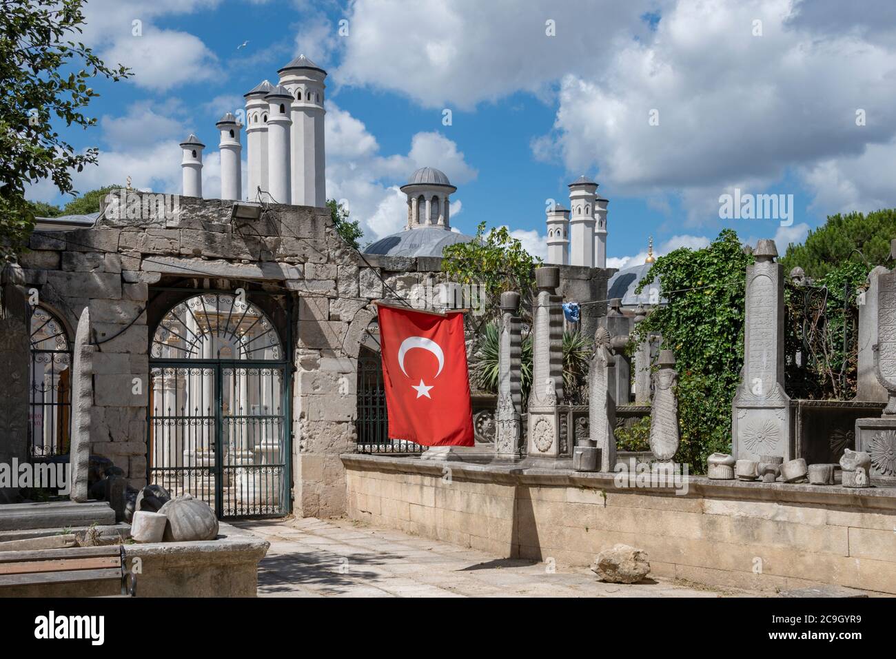 The Eyup Sultan Mosque Complex in Eyup Sultan district of Istanbul