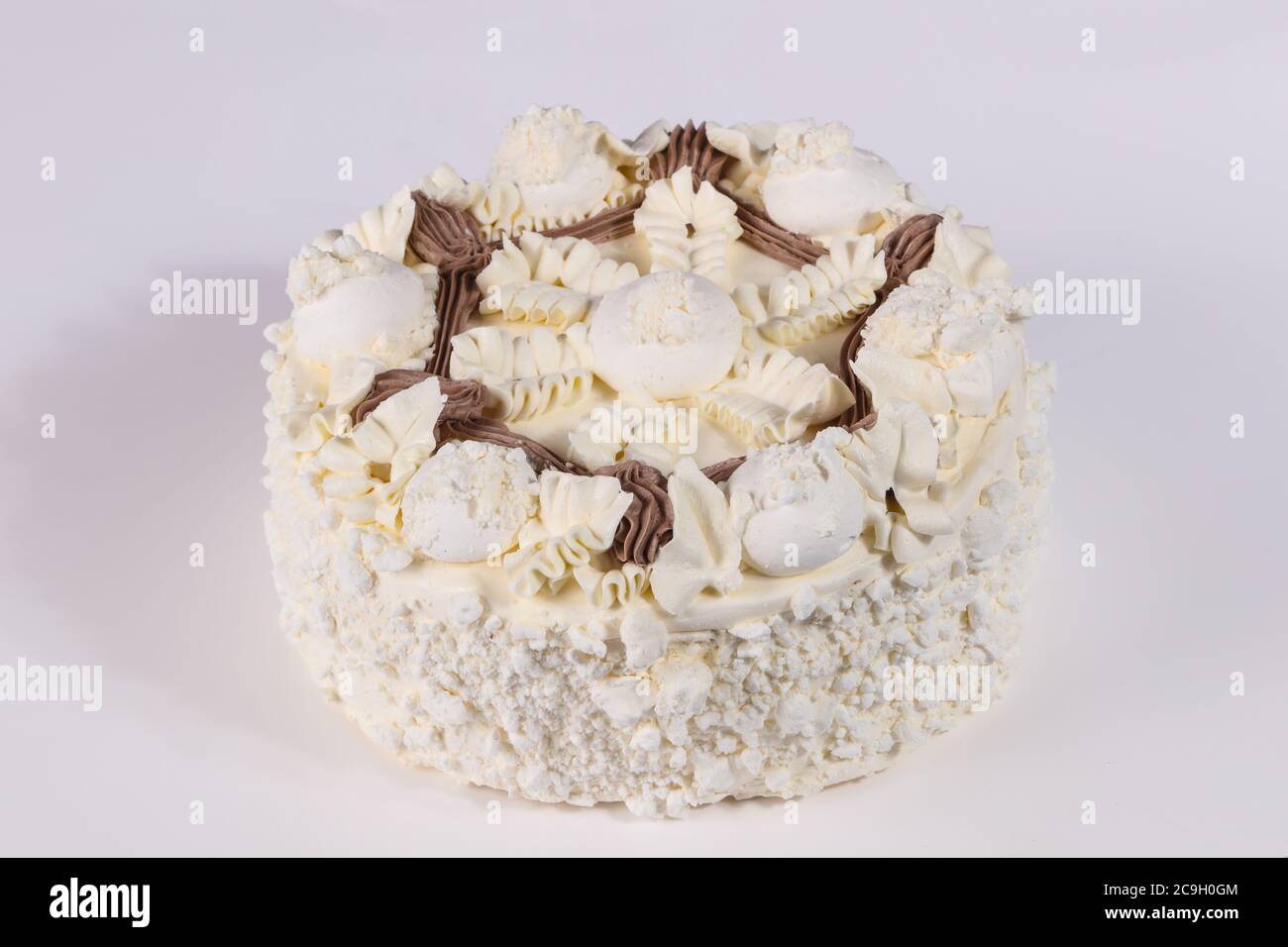 Sweet tasty cake with cream Stock Photo - Alamy