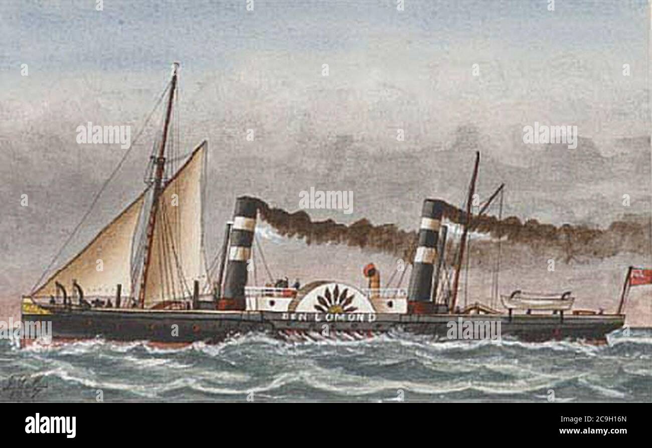 James Scott Maxwell - Ben Lomond paddle steamer Stock Photo - Alamy