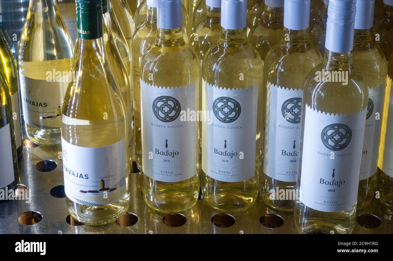 Bodega Gotica Badajo Spanish white wine Stock Photo