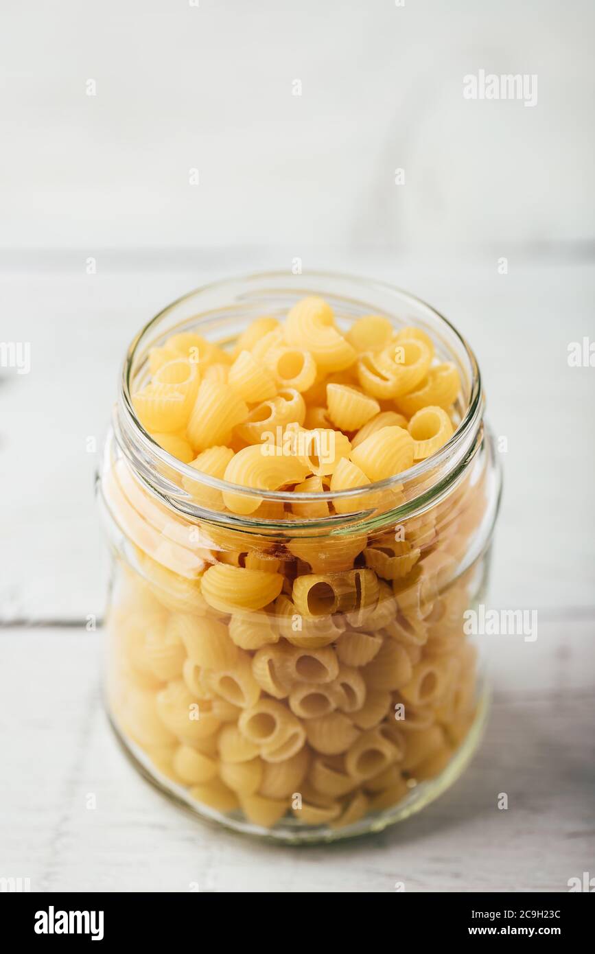 Italian pipe rigate pasta in a jar Stock Photo Alamy