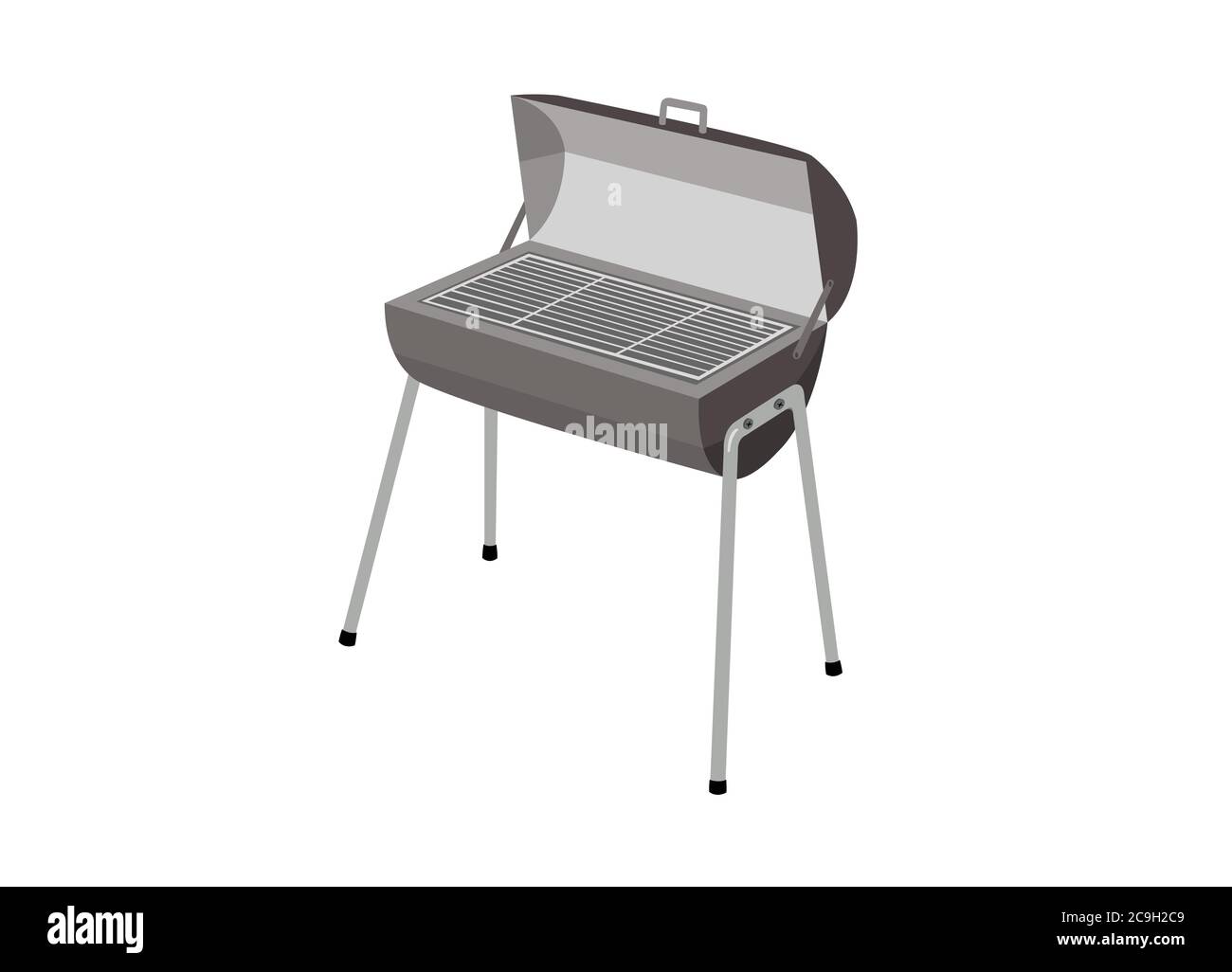 Charcoal stove isolated on white background. Stock Vector