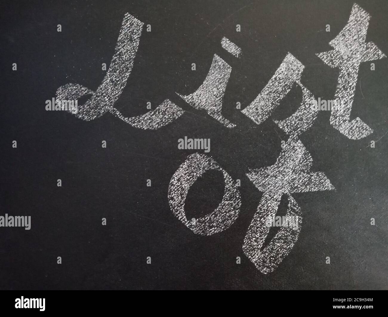 List of word presented on chalkboard with school educational concept ...