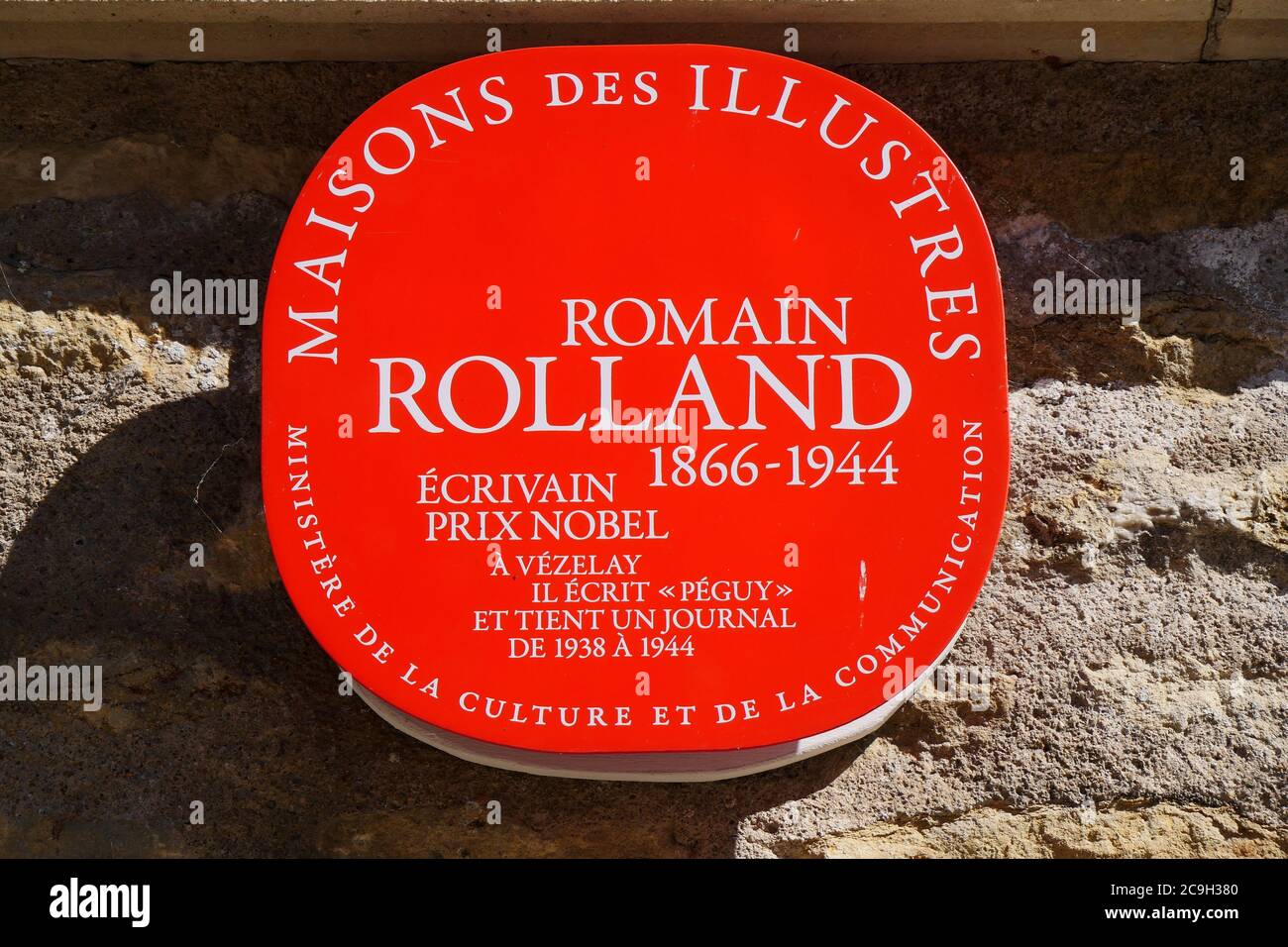 Romain Rolland house, Vezelay, Yonne, Bourgogne-Franche-Comté region, France Stock Photo