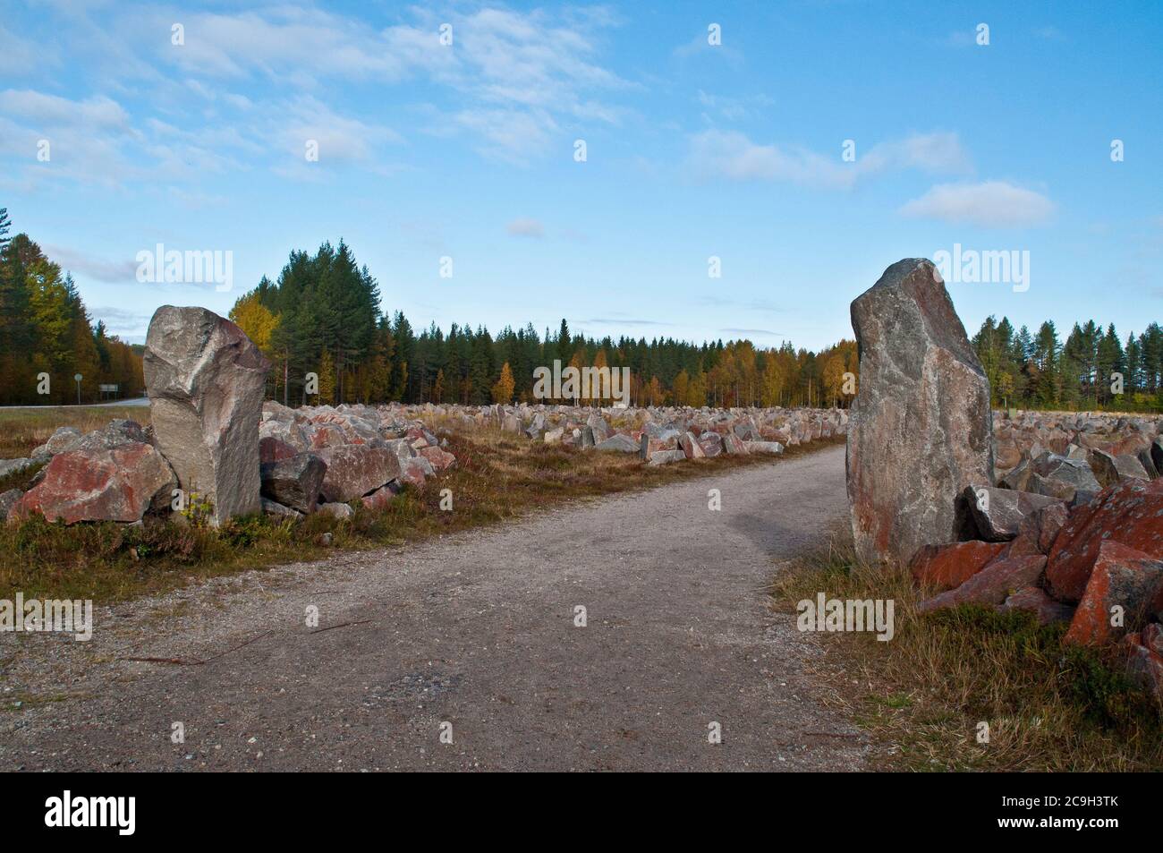 The Winter War Monument near Suomussalmi, Finland. Stock Photo