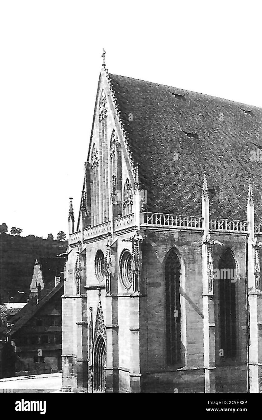 J Bleibel - Gmünd, Heilig-Kreuz-Münster ca.1865 (GPh44). Stock Photo