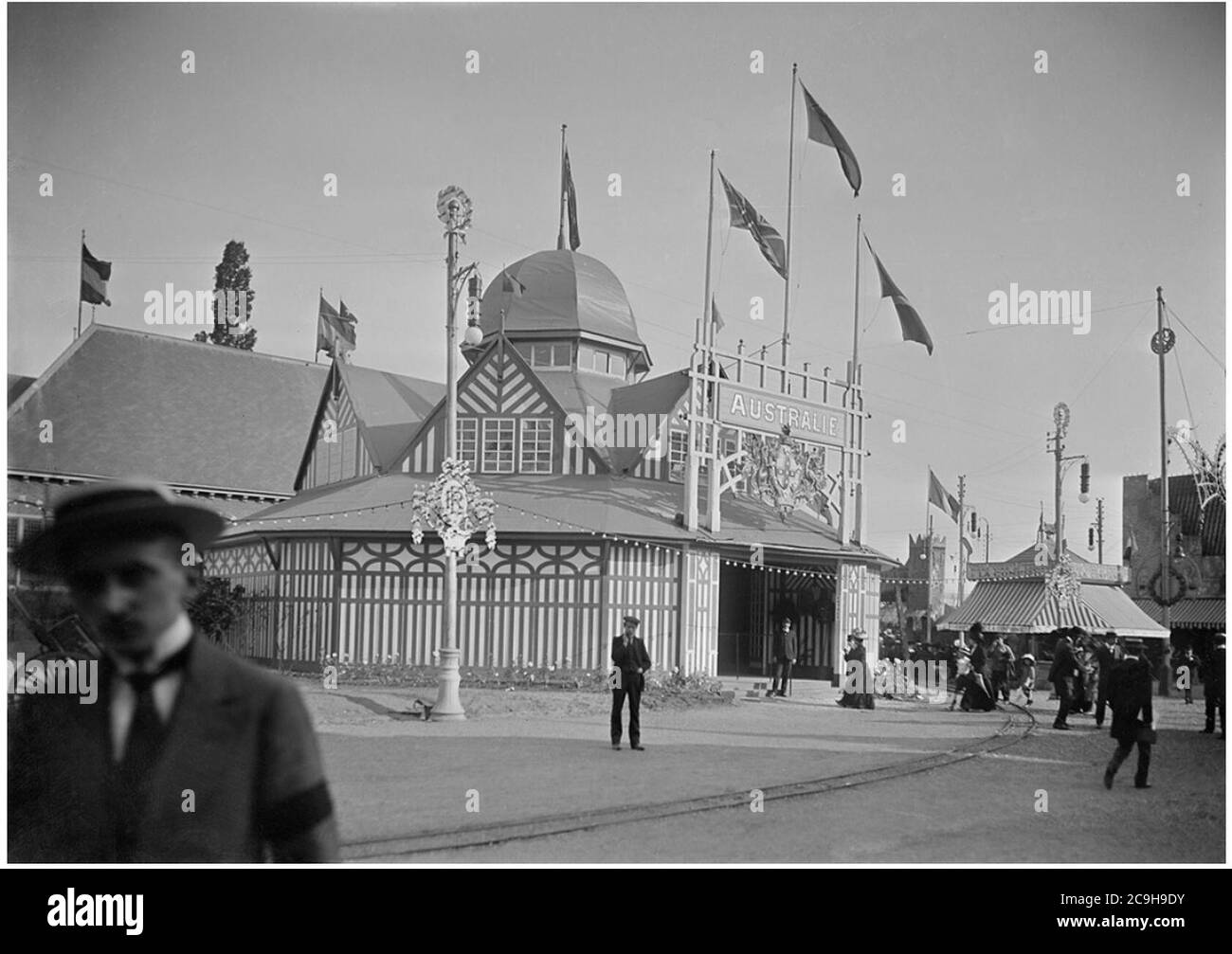 J. Bauchart. Pavillon de l'Australie. Exposition internationale du Nord de la France, Roubaix, 1911. Stock Photo