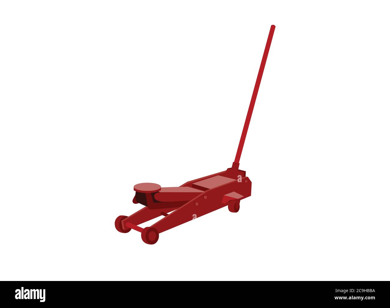 Garage jack isolated on white background. Stock Vector