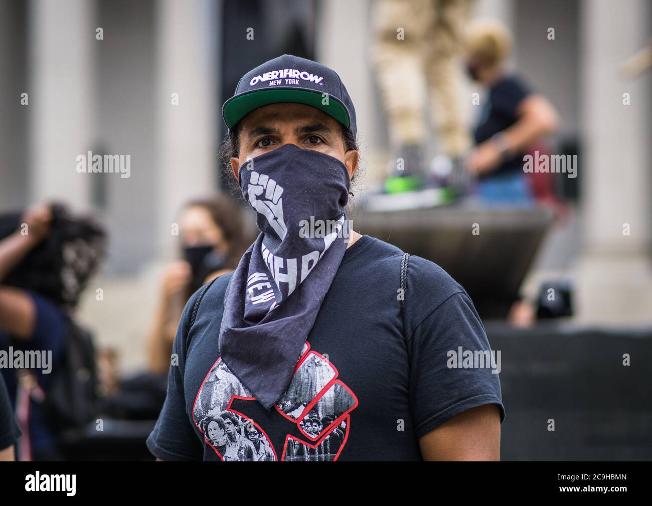 Protesters Demand Protesters demand no federal police in New York City Stock Photo - Alamy