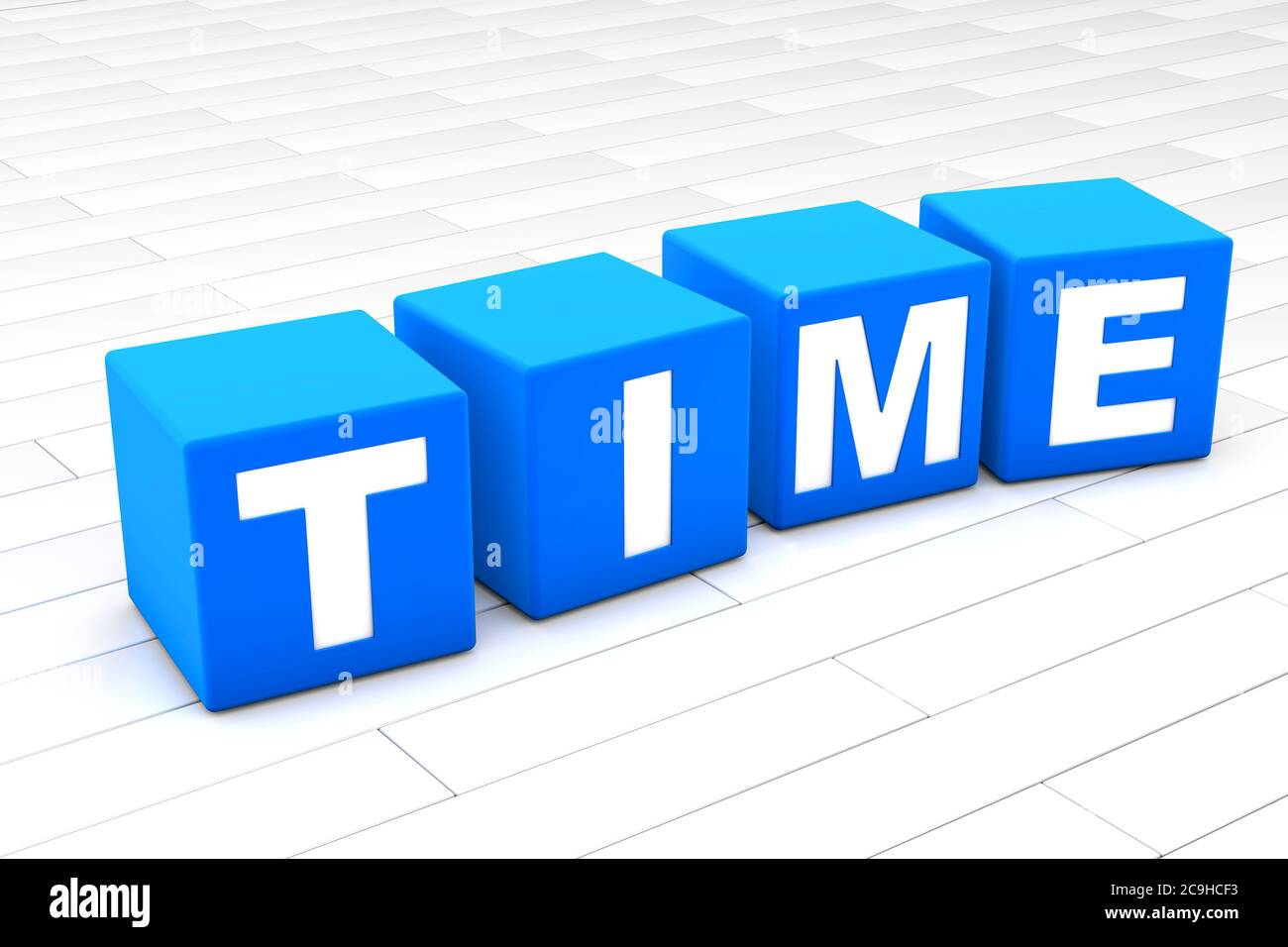 3D rendered illustration of the word Time Stock Photo Alamy