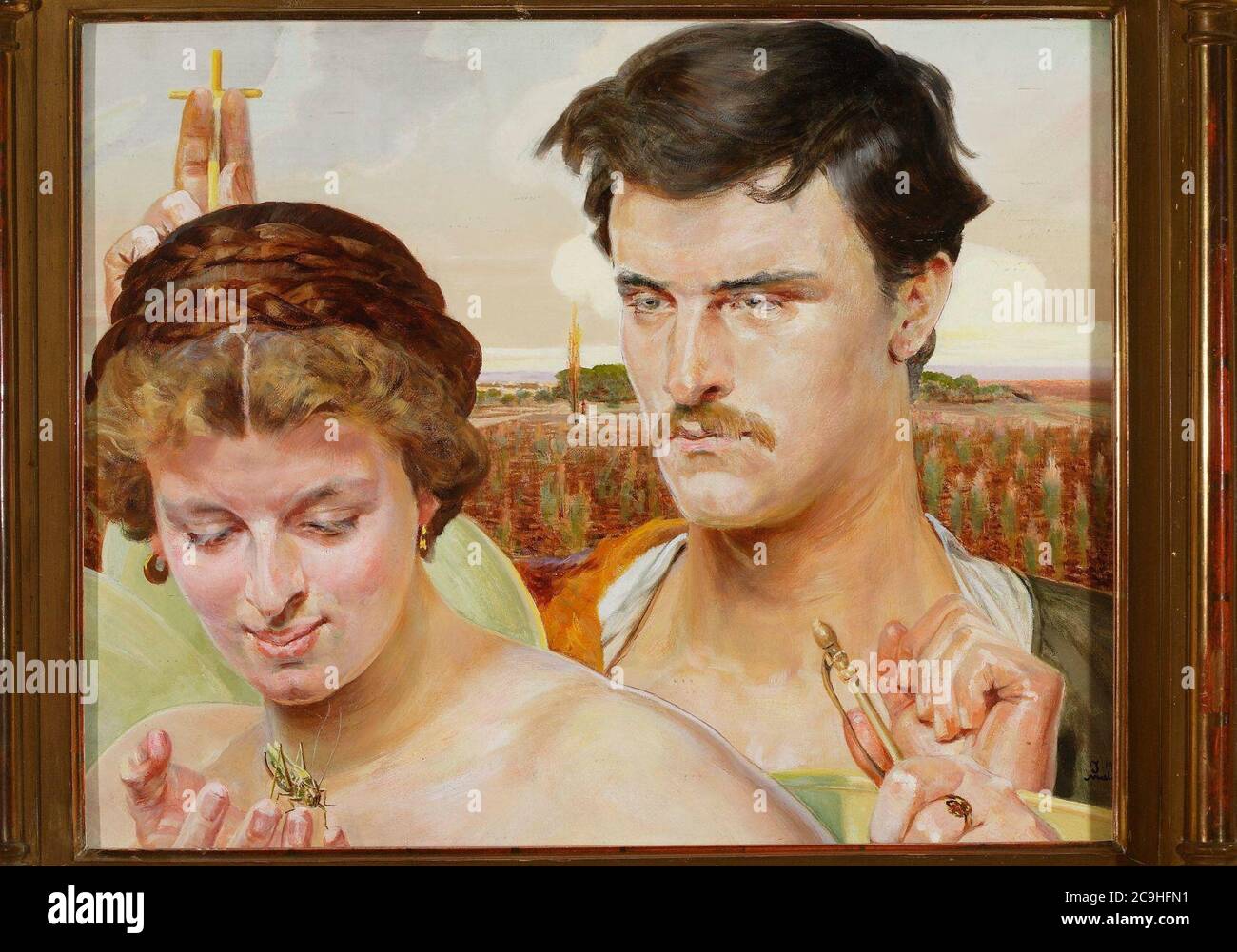 Jacek Malczewski - Muzyka, prawa częśc tryptyku. Stock Photo