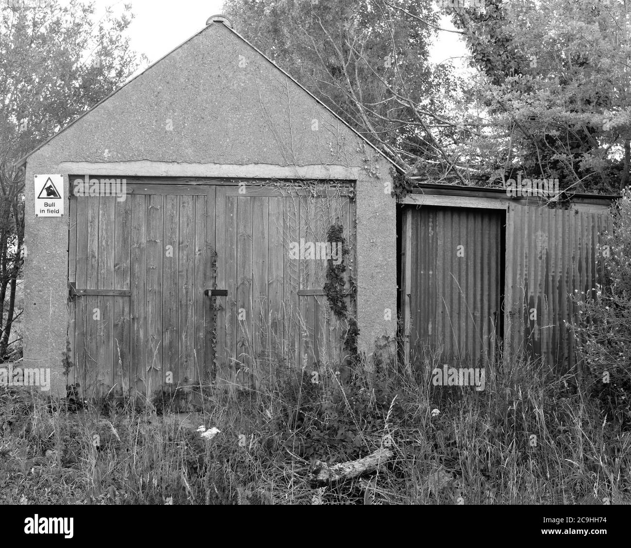 July 2020 - Small buildings in rural Somerset Stock Photo