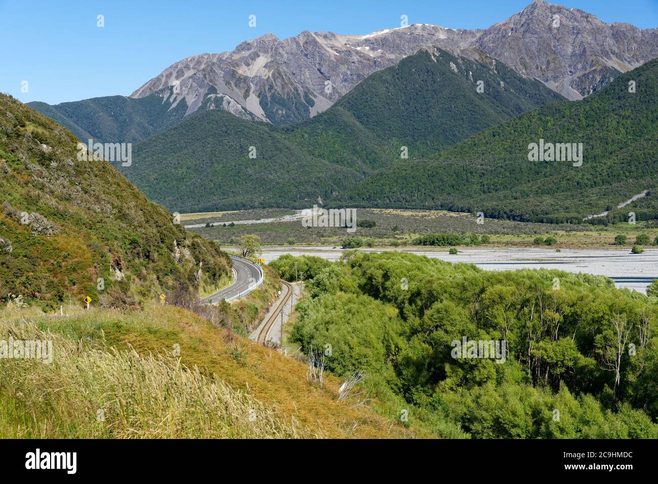 Arthur's Pass National Park in the Canterbury region of New Zealand Stock Photo