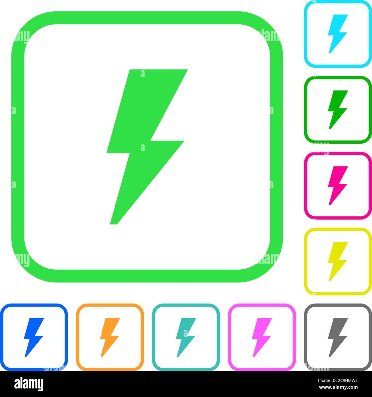 Flash vivid colored flat icons in curved borders on white background ...