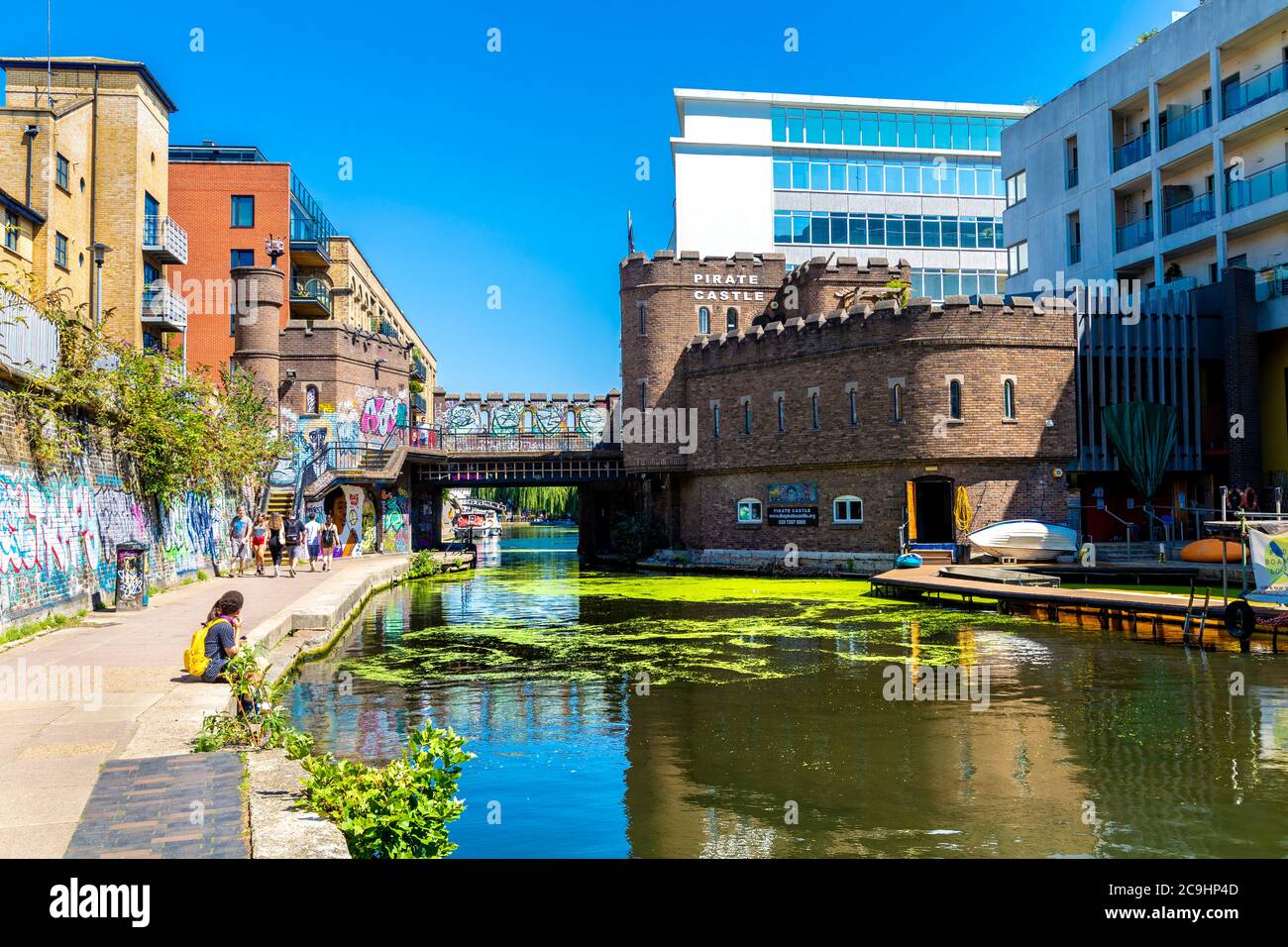 The Pirate Castle venue for water-based activites on Regents Canal, Camden, London, UK Stock Photo