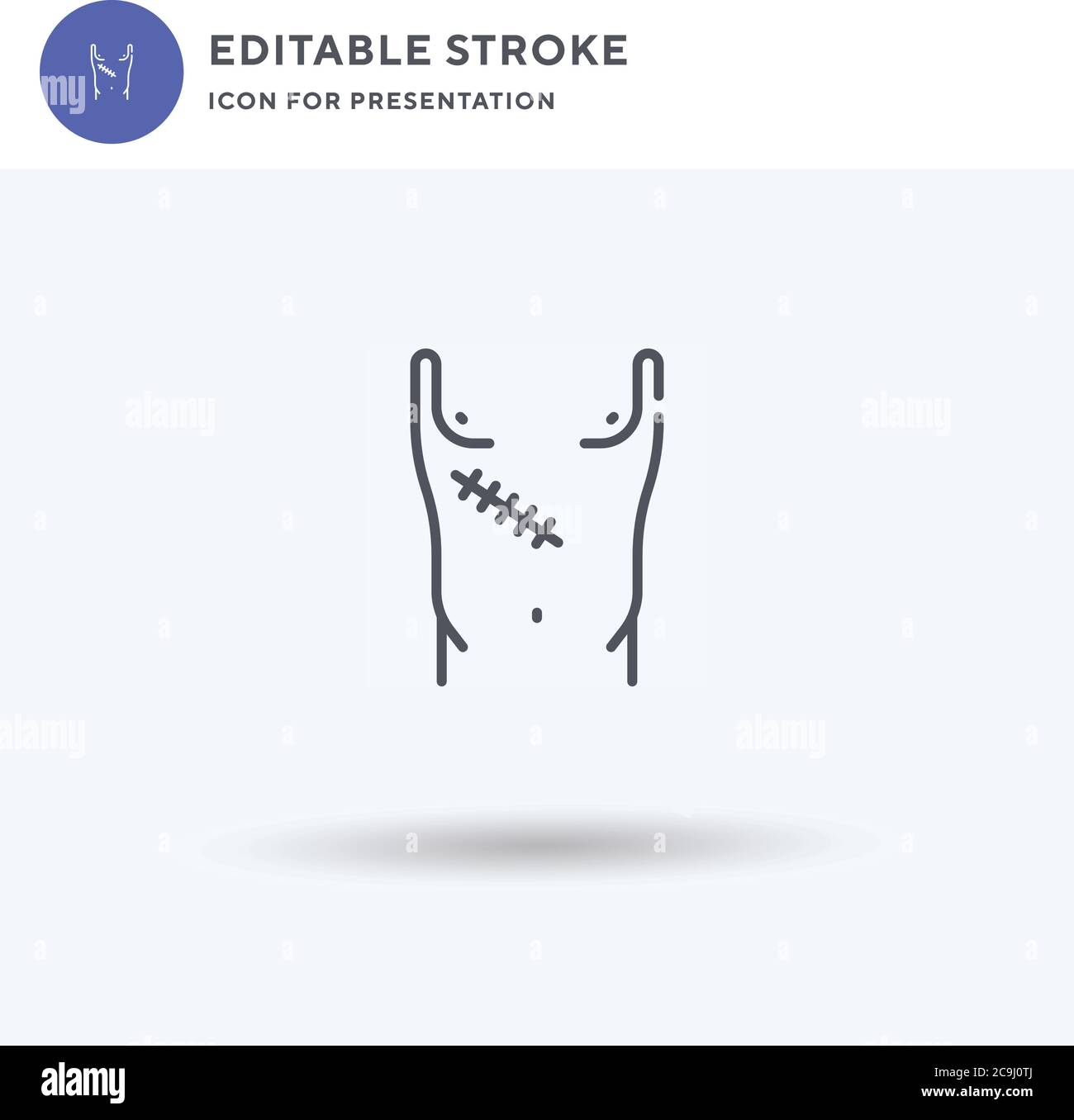 Scar icon vector, filled flat sign, solid pictogram isolated on white ...