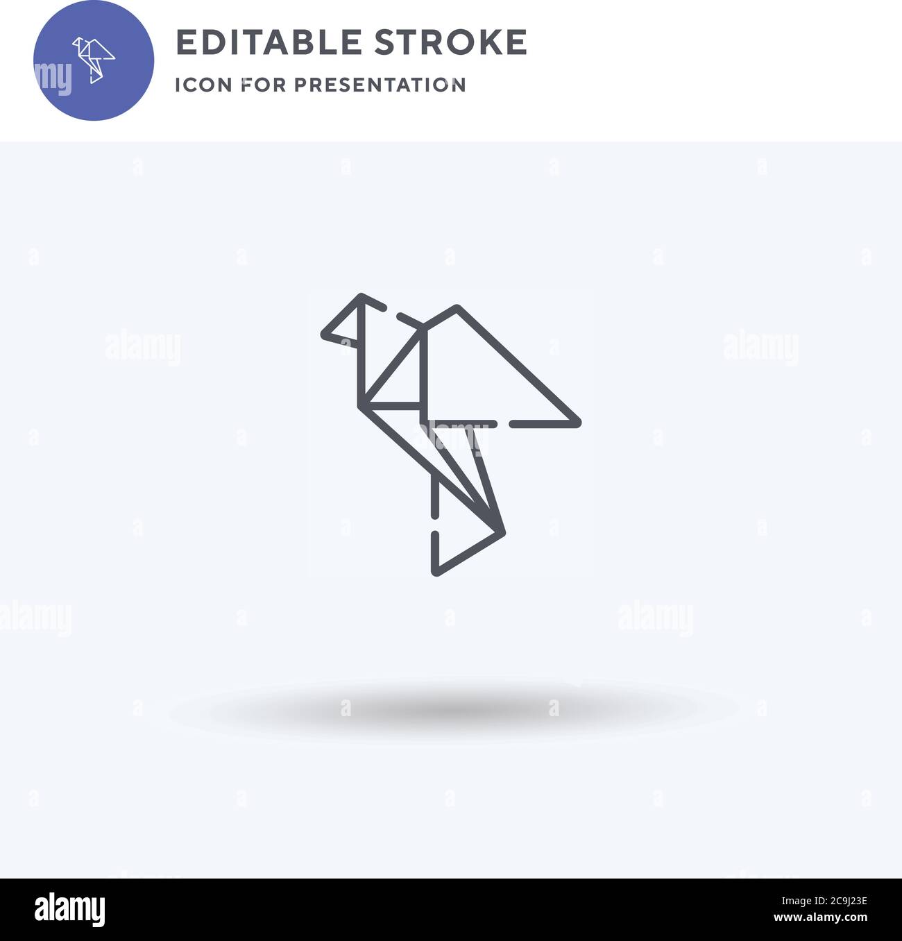 Origami icon vector, filled flat sign, solid pictogram isolated on ...