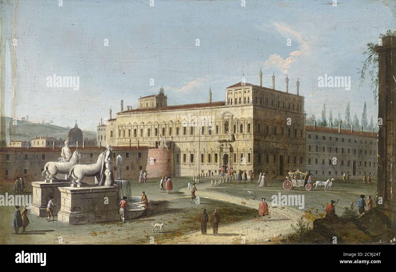 JAcopo Fabris Ansicht des Quirinals in Rom. Stock Photo