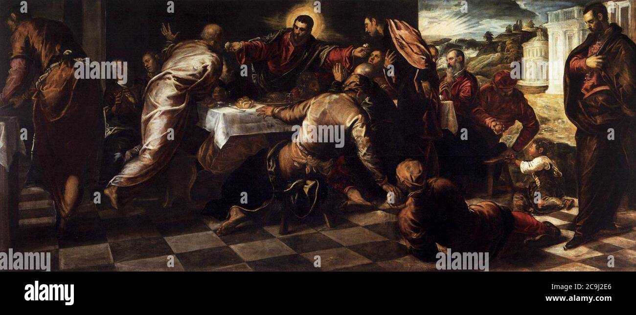 Jacopo Tintoretto Last Supper Stock Photo Alamy jacopo-tintoretto-last-supper-stock-photo-alamy