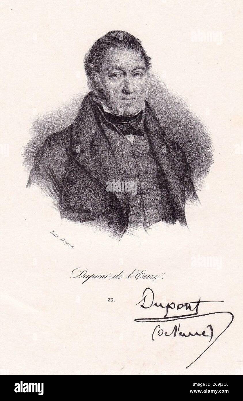 Jacques Charles Dupont de l'Eure - Delpech. Stock Photo