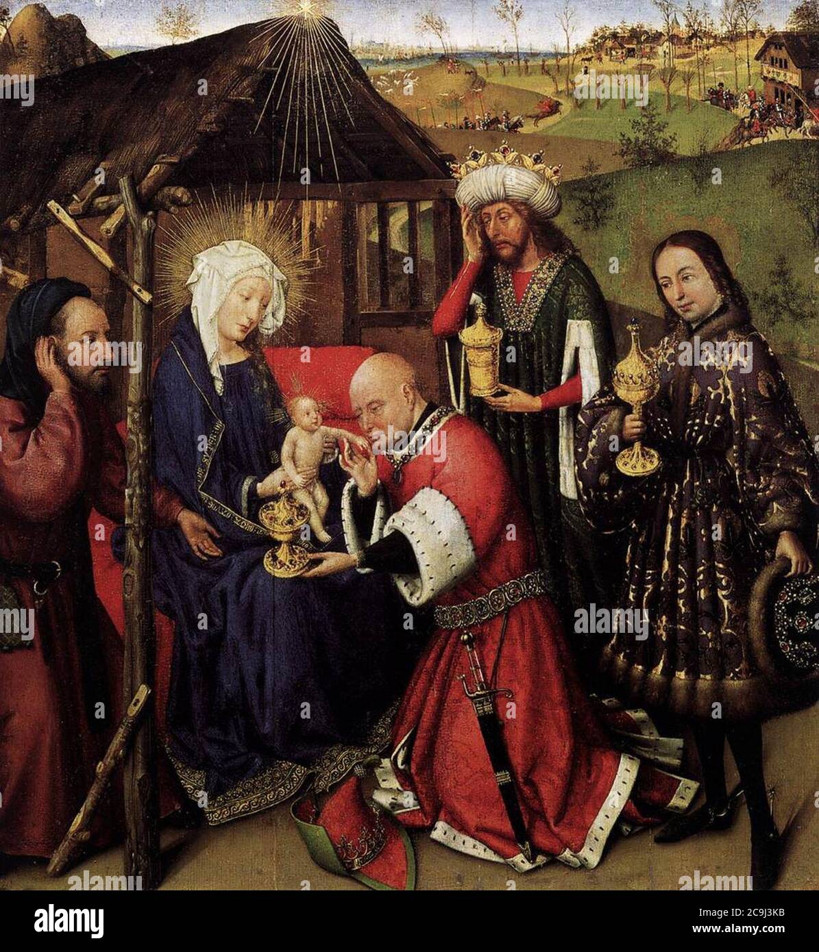 Jacques Daret - Altarpiece of the Virgin Stock Photo - Alamy