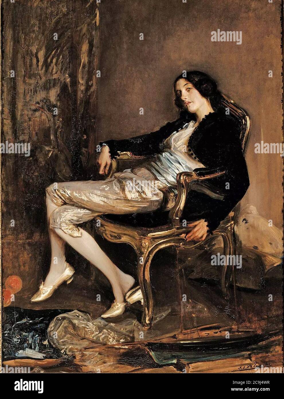 Jacques-Émile Blanche, 1903c - Le Chérubin de Mozart, un portrait de Désirée Manfred. Stock Photo