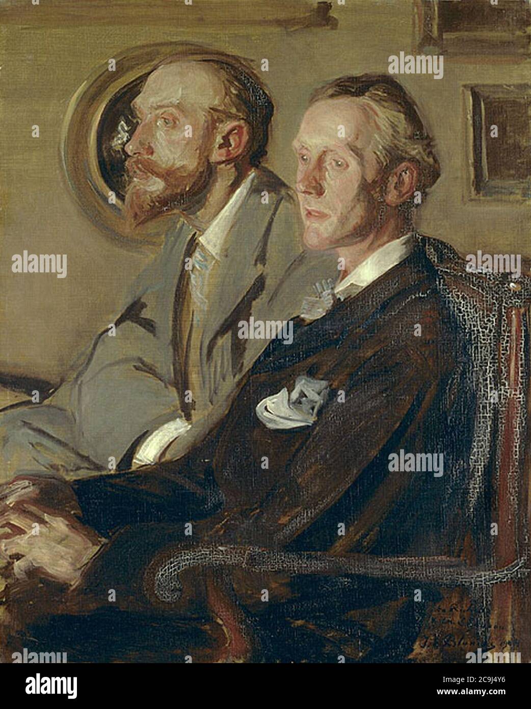 Jacques-Émile Blanche 1904 - Charles Shannon & Charles Ricketts. Stock Photo