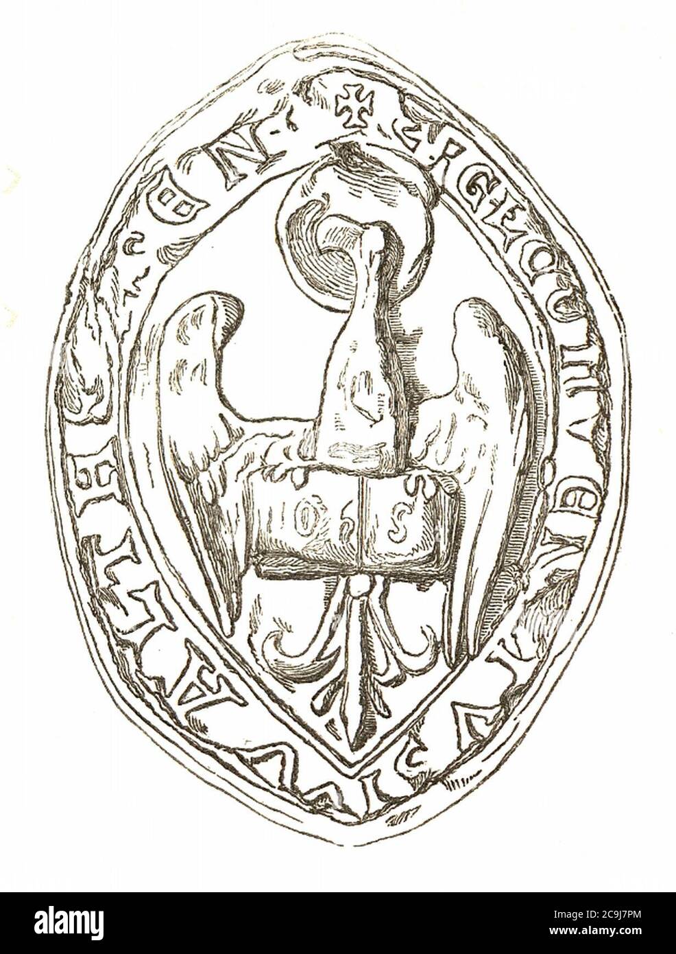 Jahrbuch MZK Band 03 - mittelalterliche Siegel Fig 23 regulierte Chorherren Waldhausen. Stock Photo