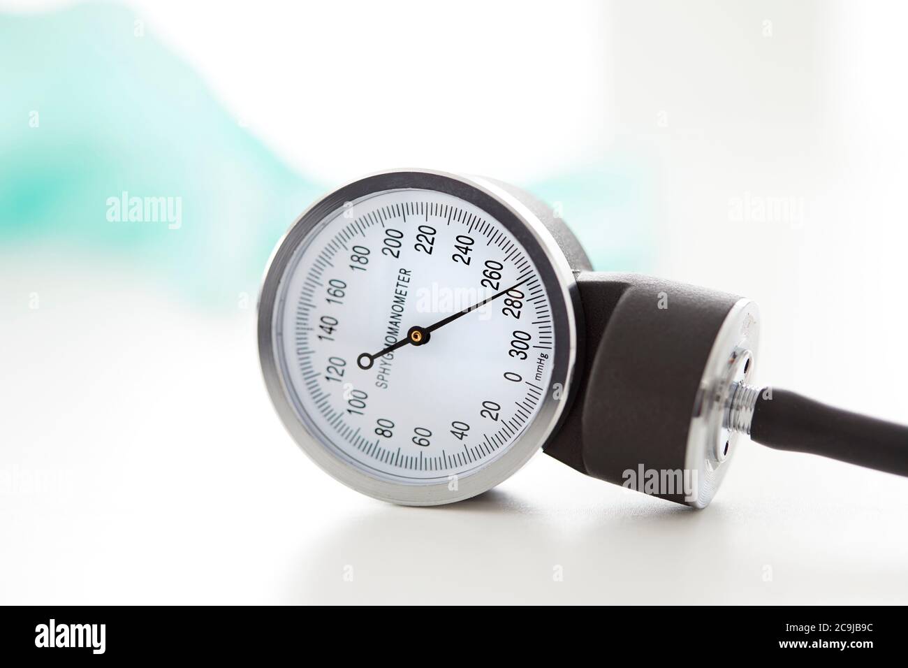 Blood pressure gauge, studio shot. Stock Photo