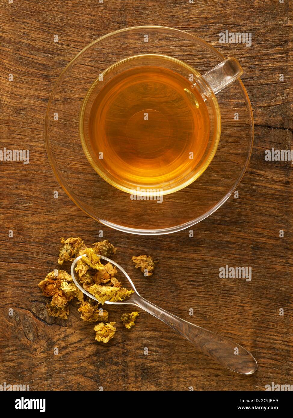 Herbs used to make herbal tea. Stock Photo