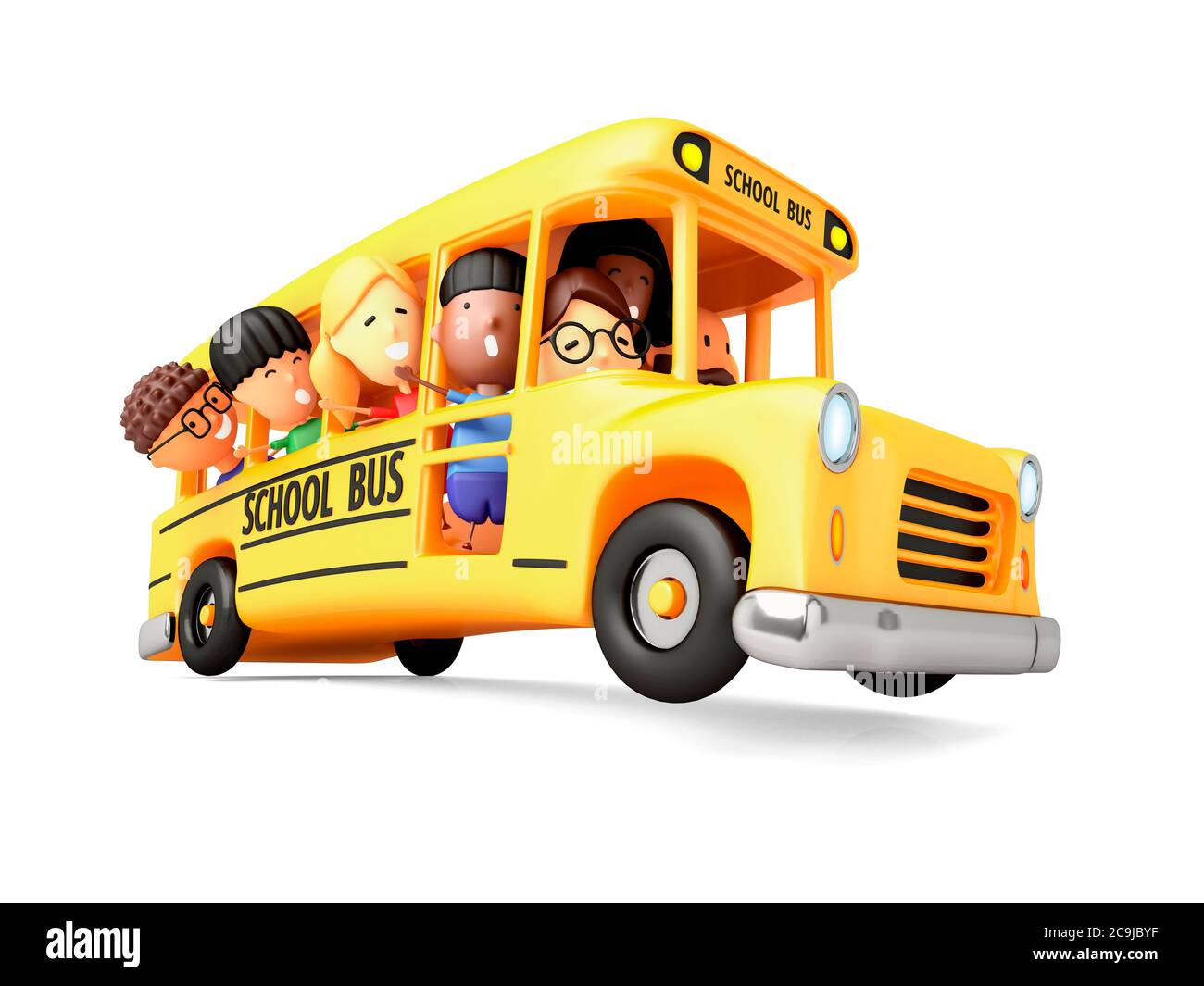 Cartoon bus hi-res stock photography and images - Alamy