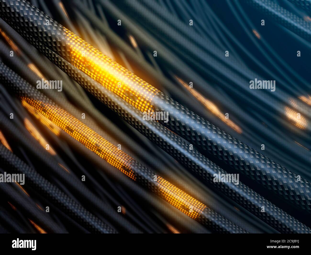 Optical fibre cable, data transfer process Stock Photo Alamy