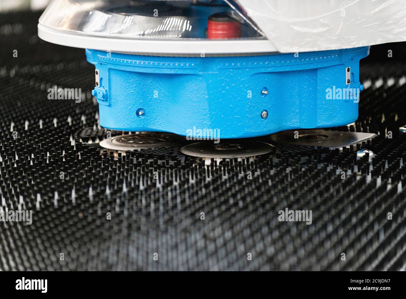 Automated metalwork machine. Stock Photo
