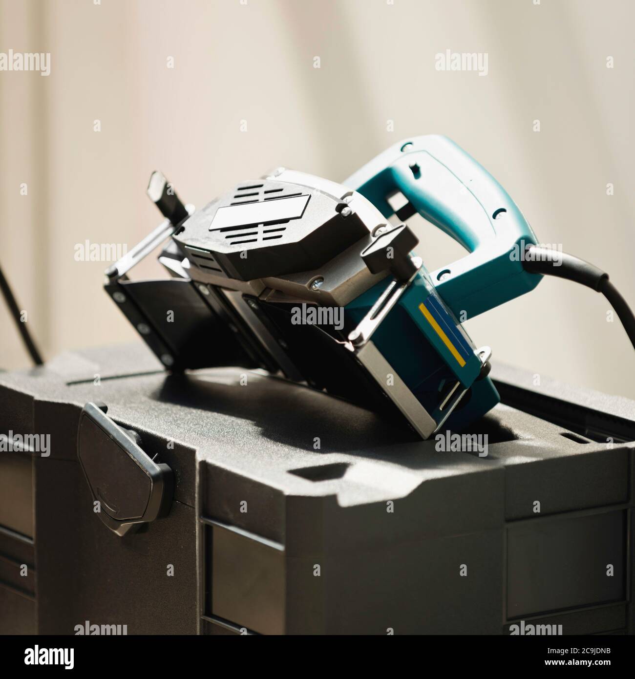 Modern hand planer power tool Stock Photo Alamy