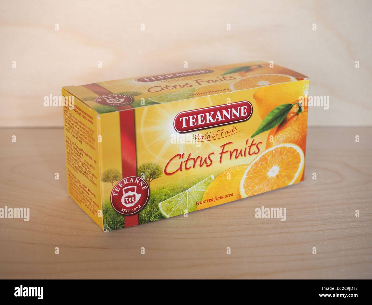 DUESSELDORF, GERMANY - CIRCA JULY 2020: Box of Teekanne citrus fruits tea  Stock Photo - Alamy