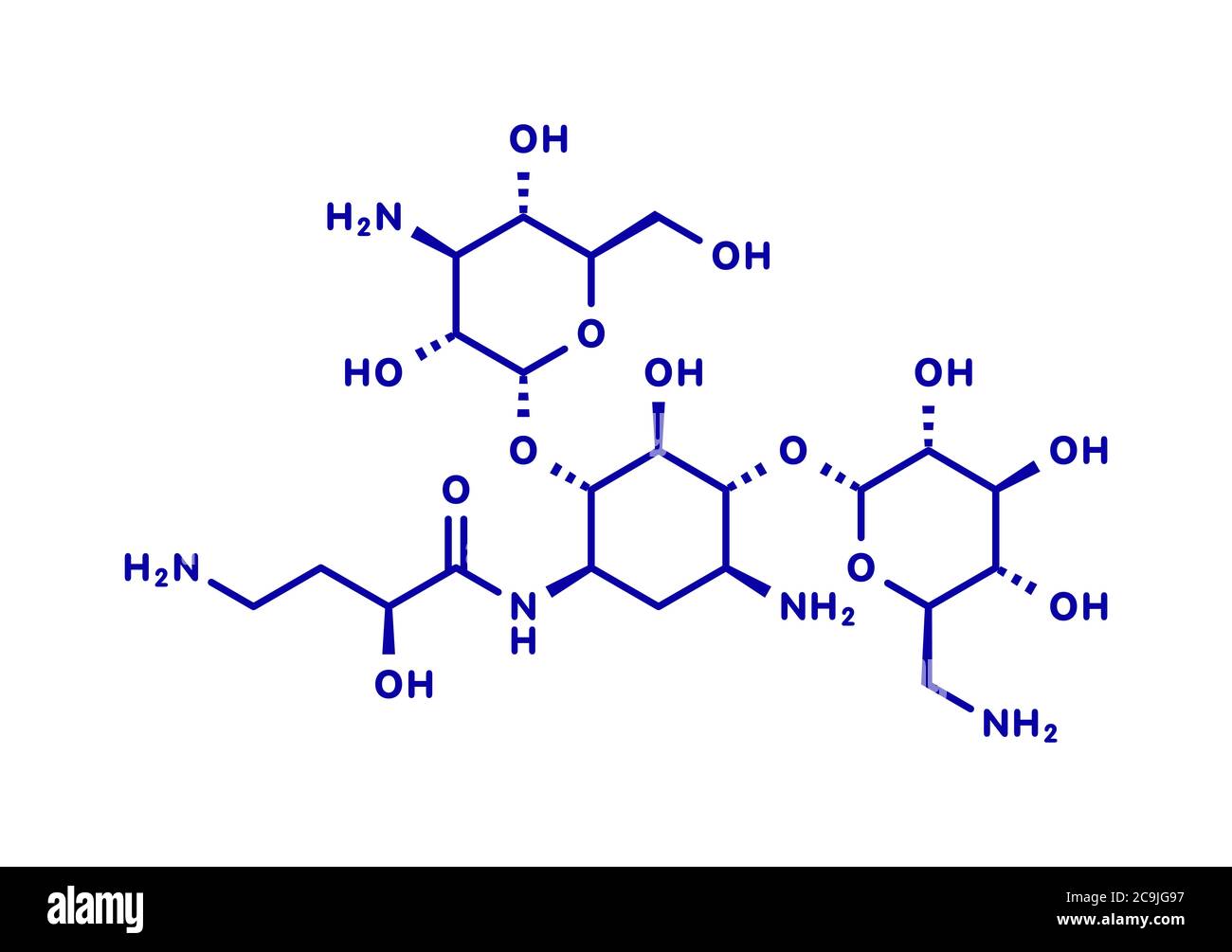 Amikacin aminoglycoside antibiotic molecule. Mostly used as lastresort