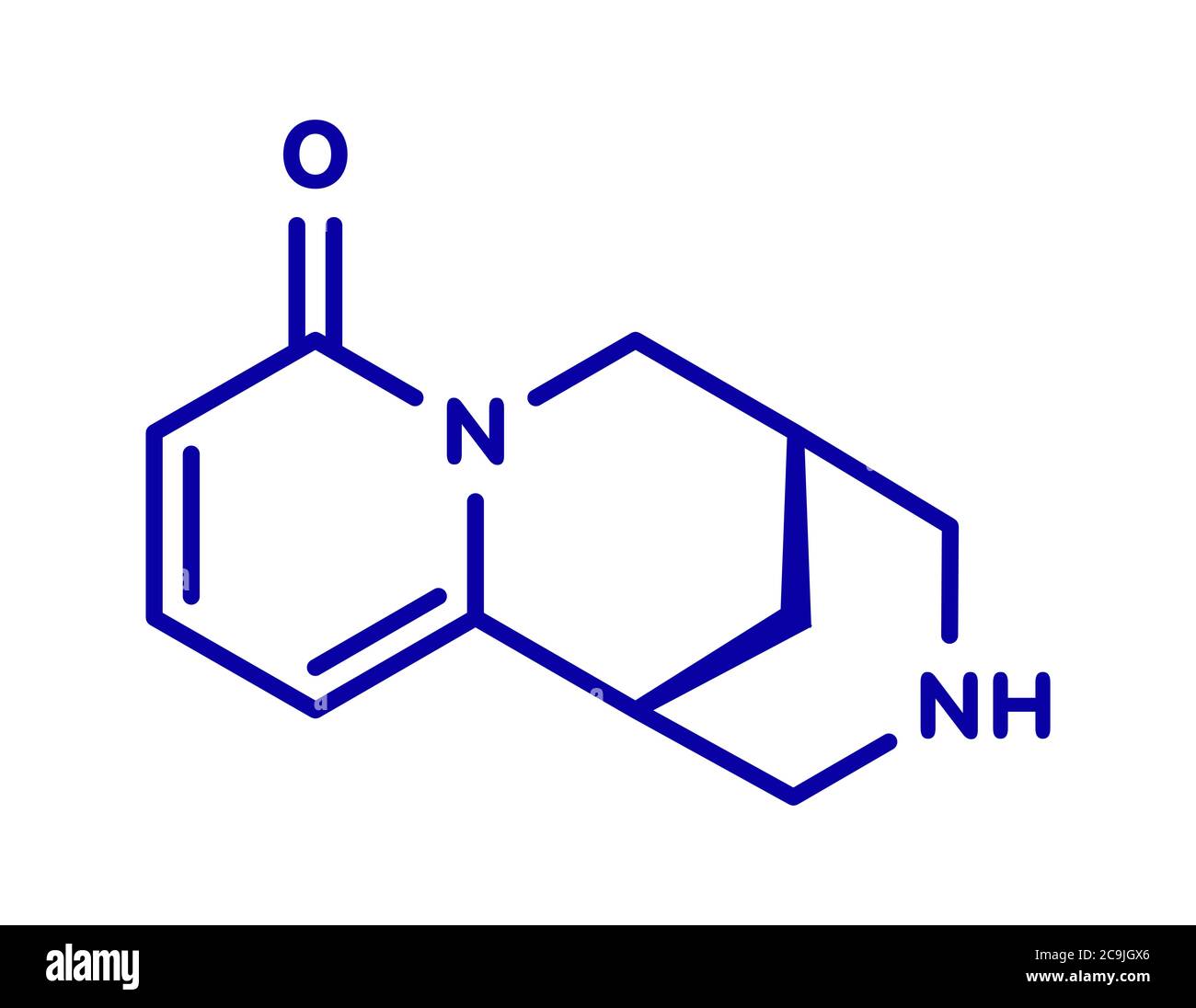 Cytisine smoking cessation drug, molecular model Cytisine (baptitoxine,  sophorine) smoking cessation drug