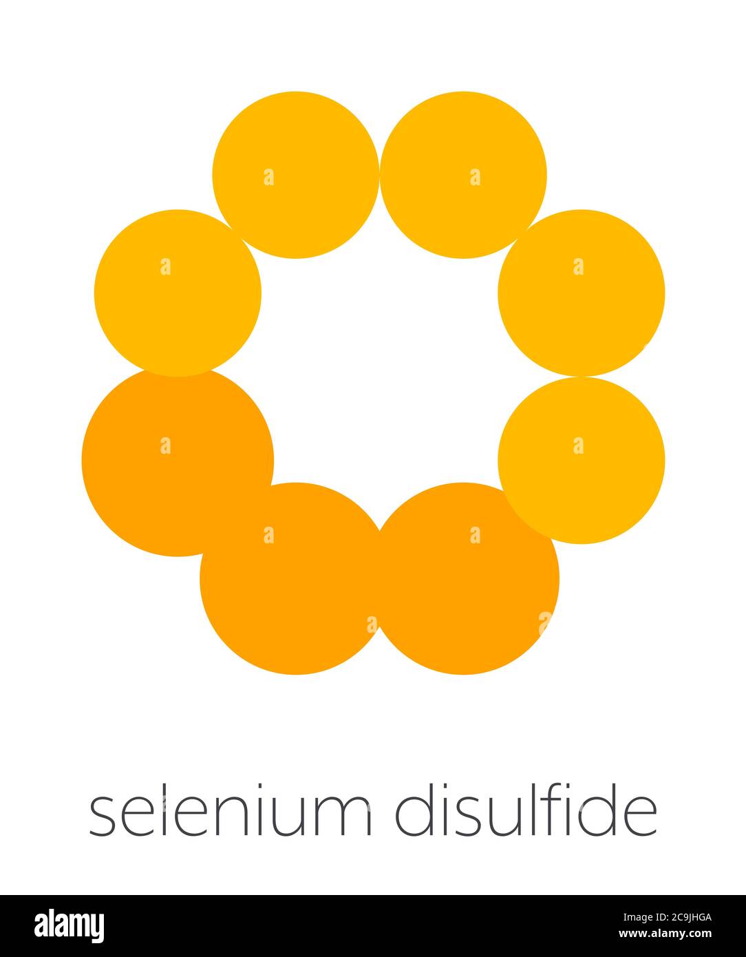 Selenium disulfide dandruff shampoo active ingredient molecule. Selenium sulfide has antifungal