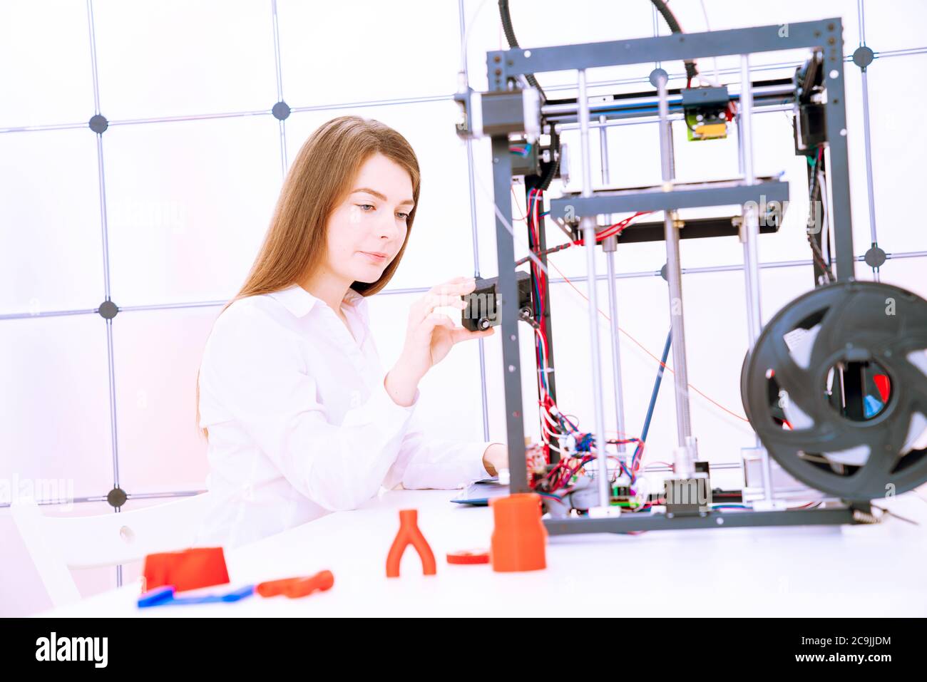 Designer working with 3D printer Stock Photo - Alamy
