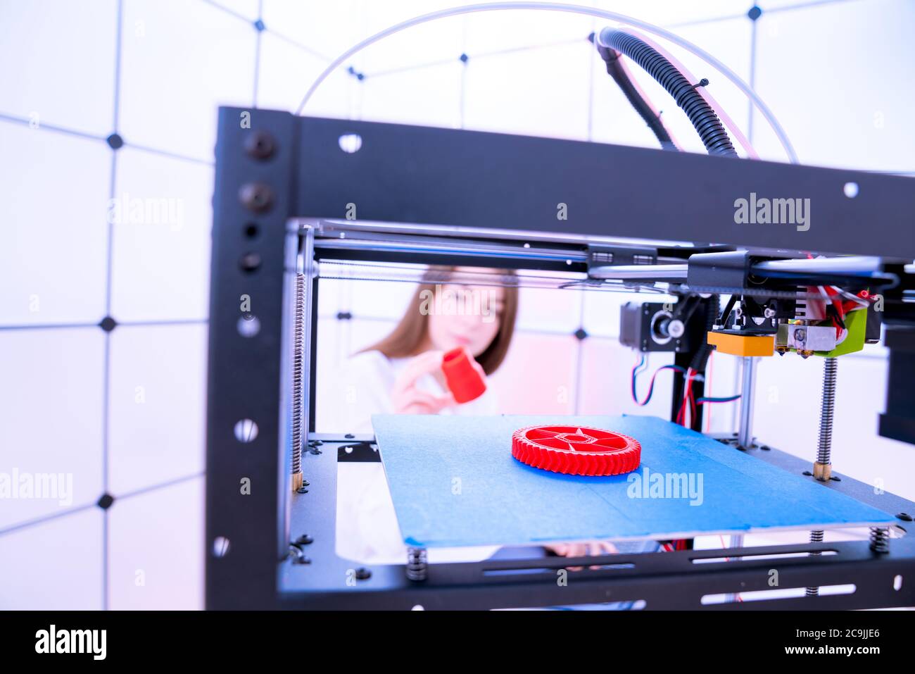 Designer working with 3D printer Stock Photo - Alamy