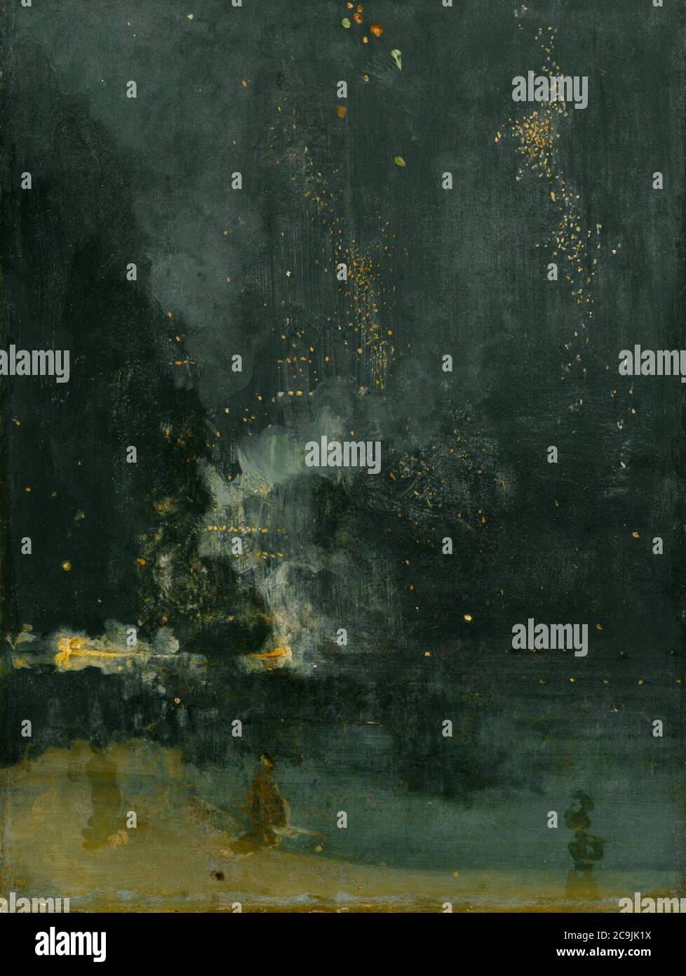 James Abbott McNeill Whistler - Nocturne in Black and Gold, the Falling Rocket Stock Photo