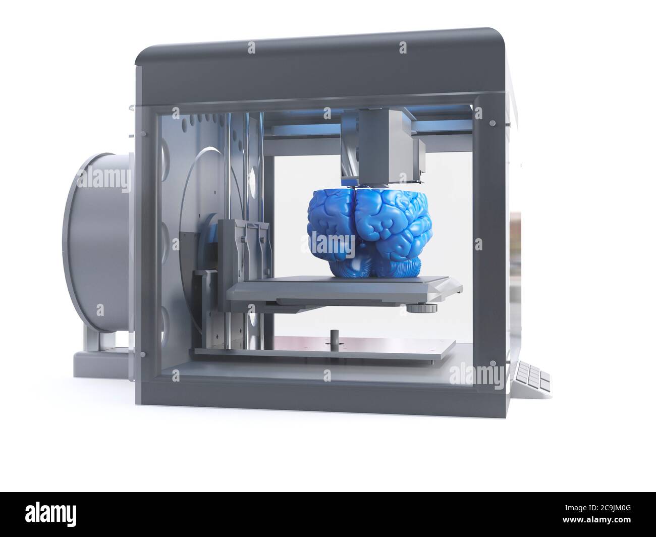 3d printer printing a brain Cut Out Stock Images & Pictures - Alamy