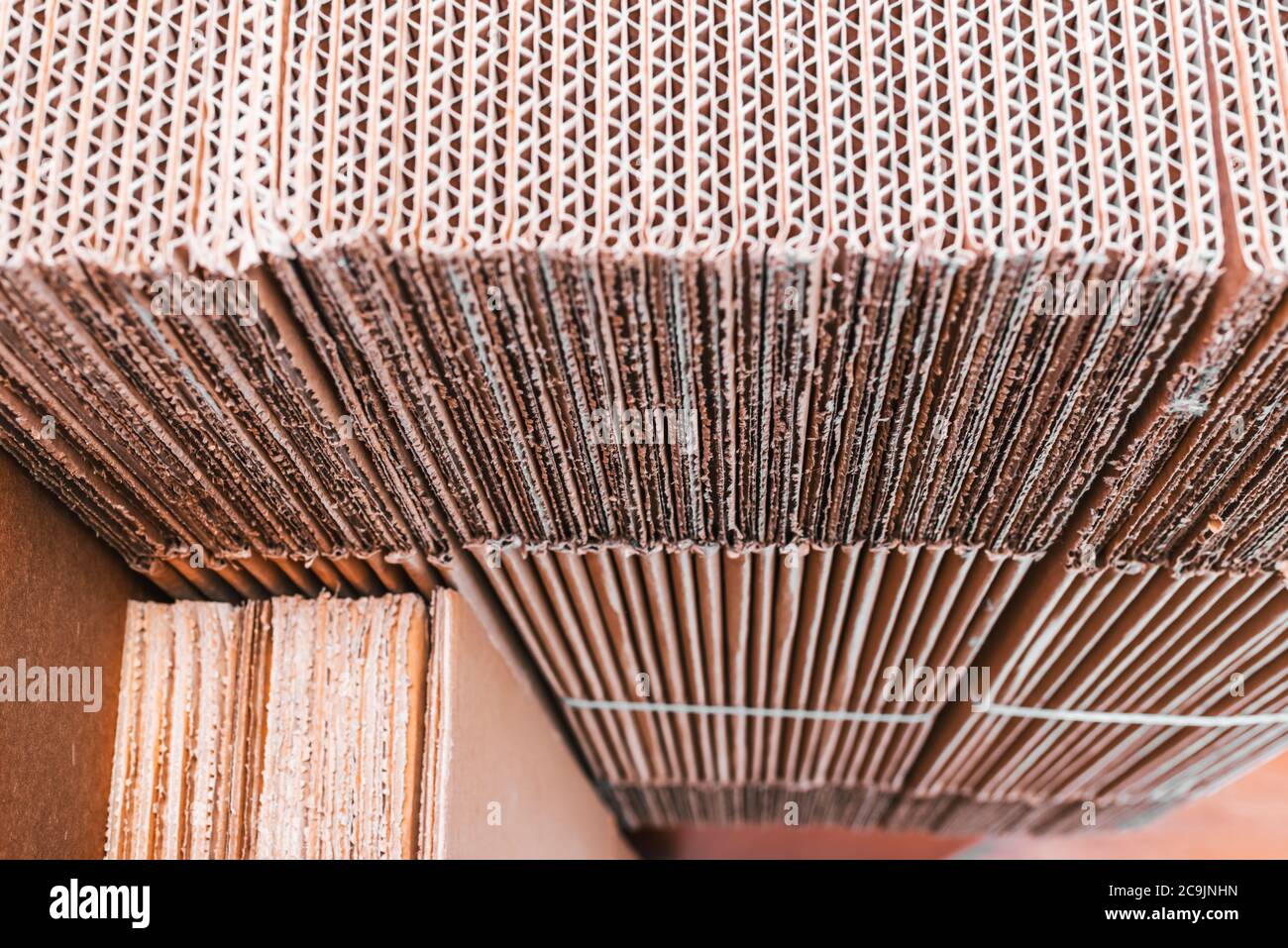 New unused cardboard boxes made from recycled material Stock Photo Alamy