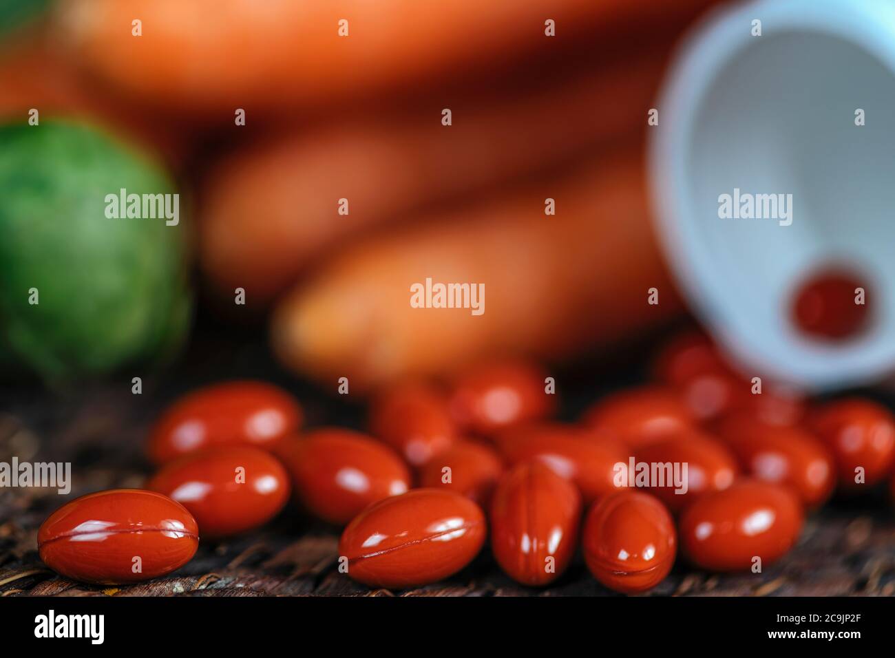 Lutein supplements and vegetables. Lutein is yellow pigment. It occurs