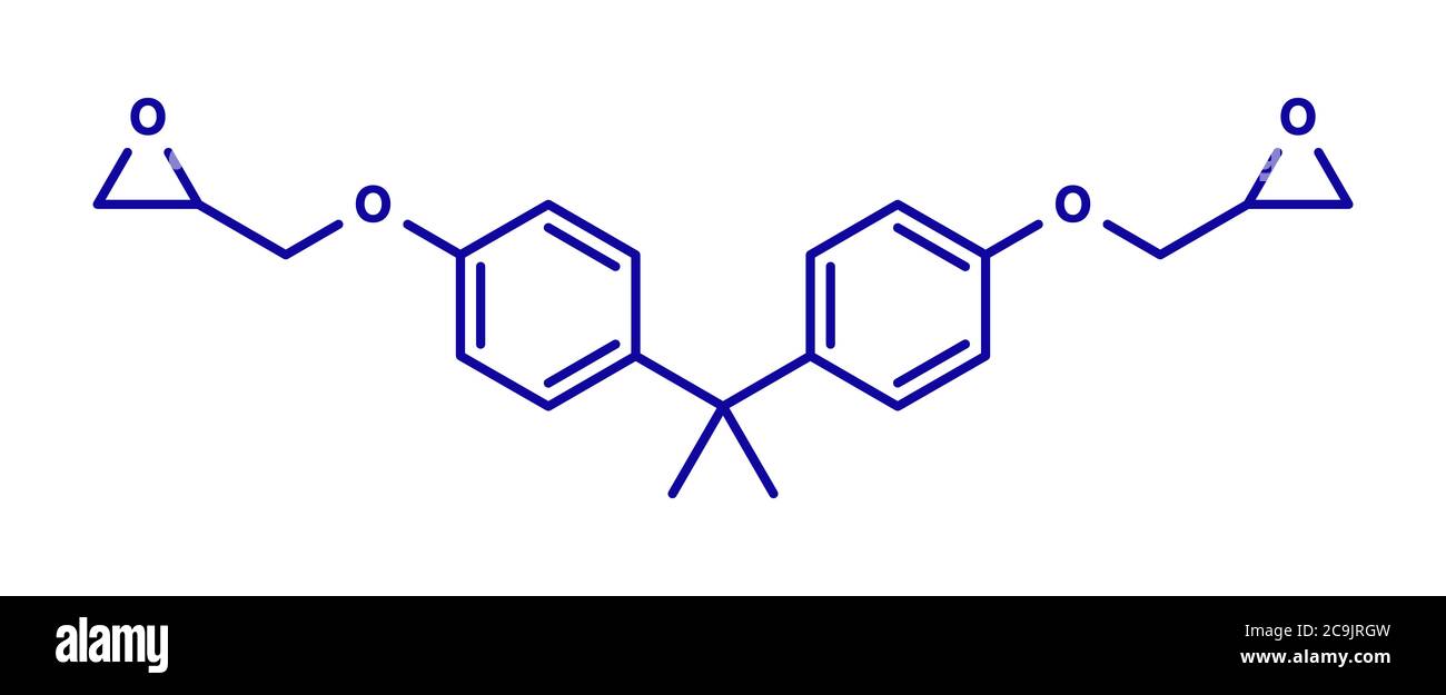 Bisphenol A diglycidyl ether (BADGE, DGEBA) epoxy glue constituent