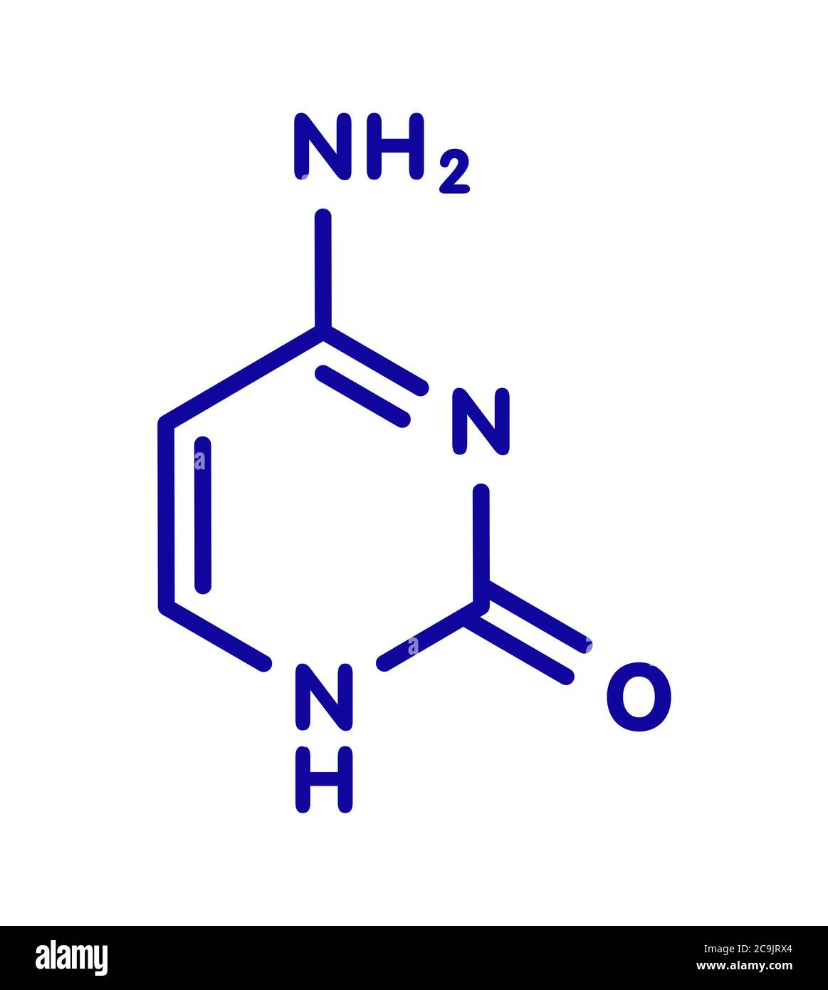 Cytosine pyrimidine nucleobase component. One of the bases found in DNA