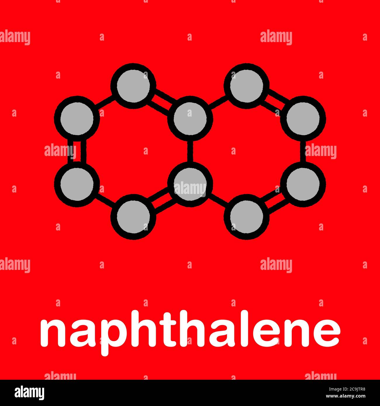 Naphthalene aromatic hydrocarbon molecule. Used as mothball ingredient